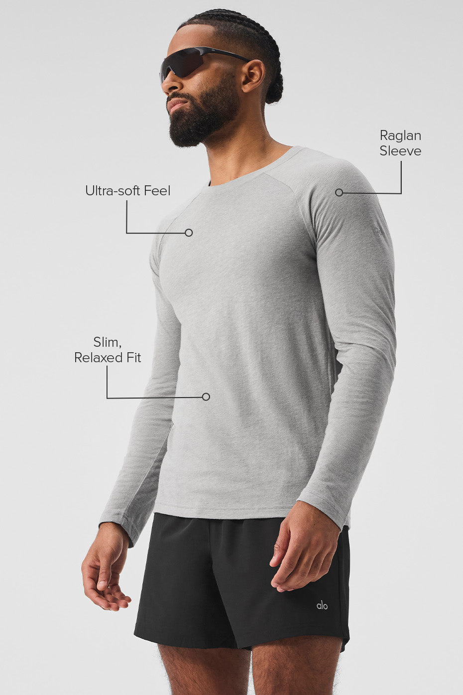 Triumph Long Sleeve Tee - Athletic Heather Grey image 2