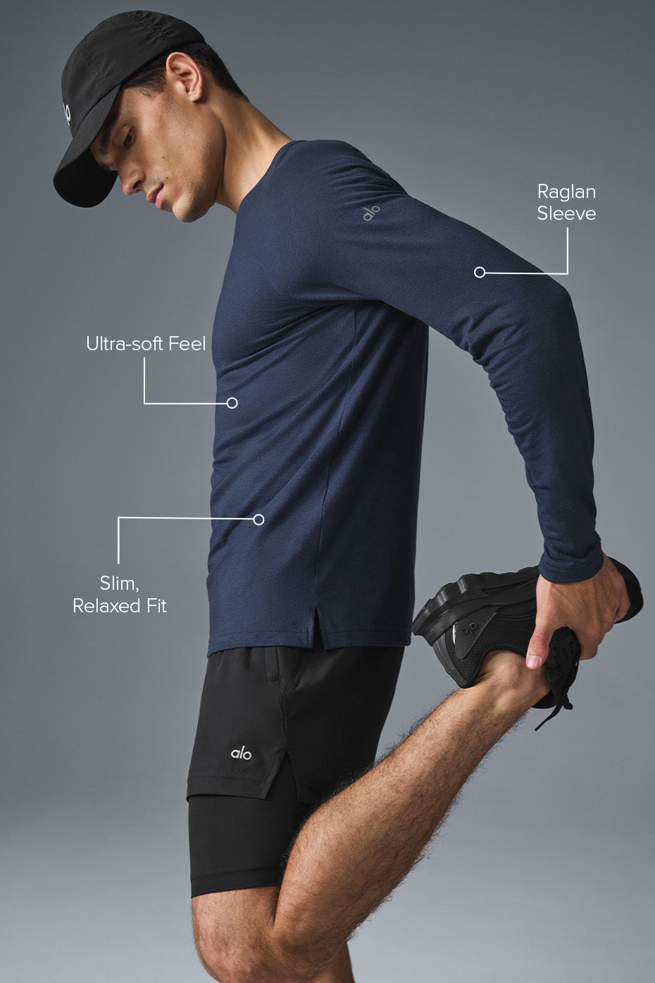 Triumph Long Sleeve Tee - Navy image 2