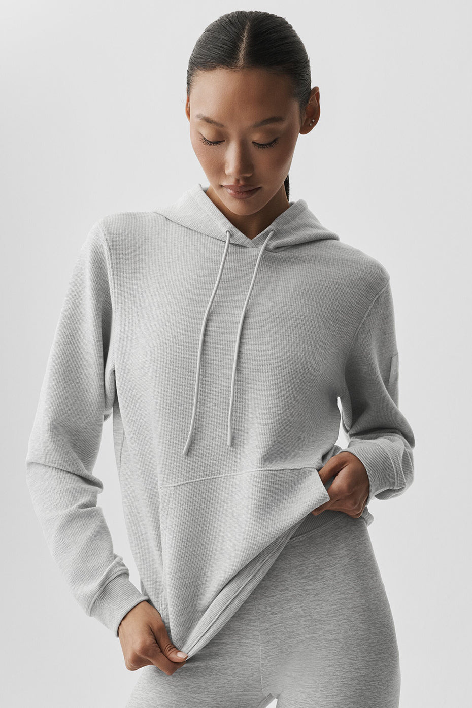 Micro Waffle Fast Break Hoodie - Athletic Heather Grey image 1