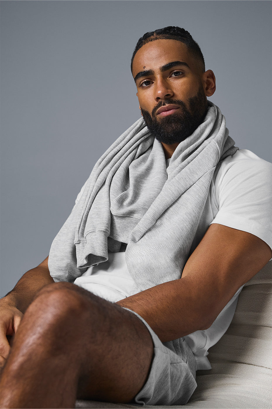 Micro Waffle Fast Break Hoodie - Athletic Heather Grey image 6