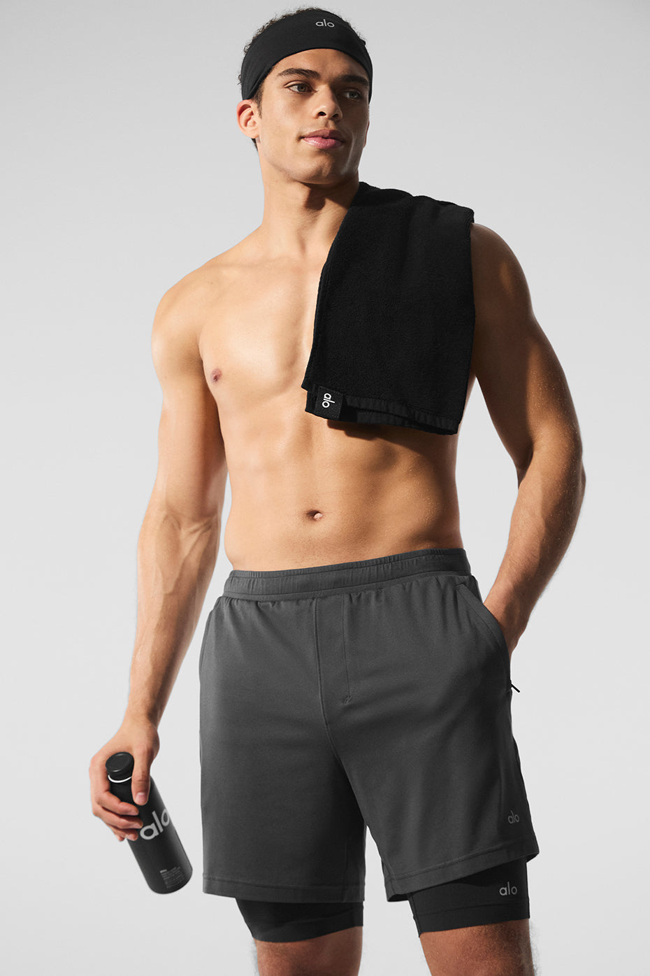 Conquer React 2-In-1 Performance Short - Anthracite/Black image 1