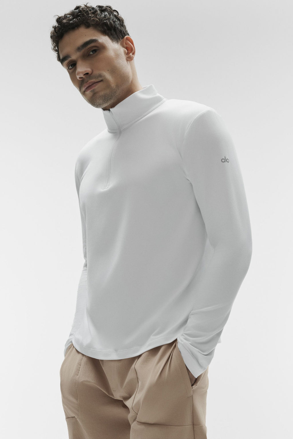 Conquer 1/4 Zip Reform Long Sleeve - White image 3