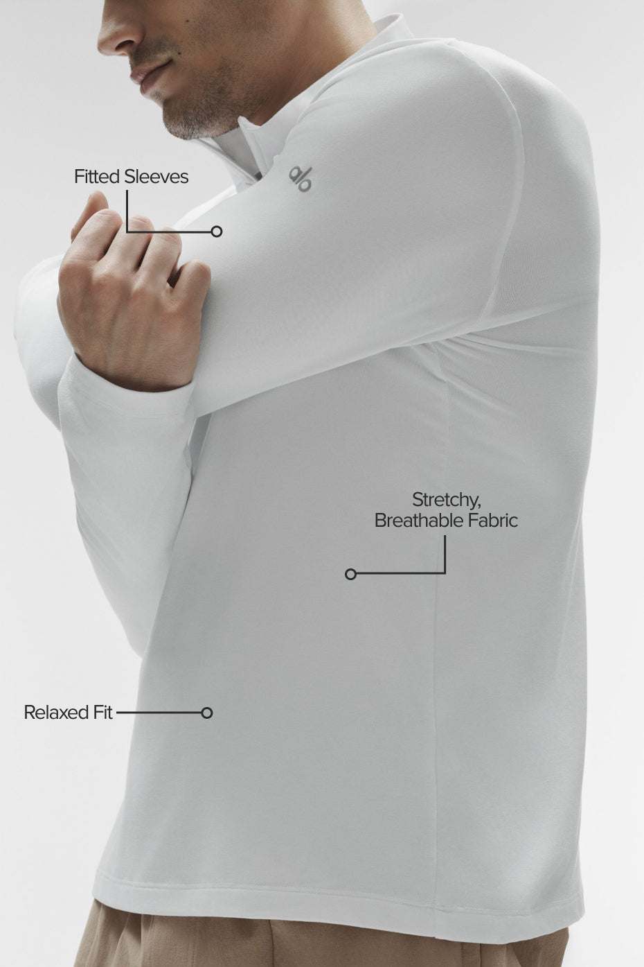 Conquer 1/4 Zip Reform Long Sleeve - White image 2