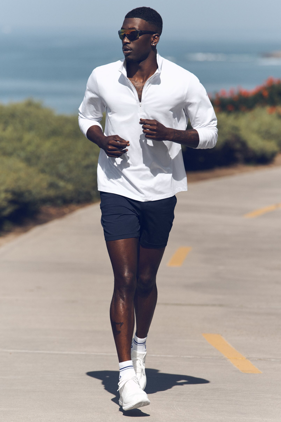 Conquer 1/4 Zip Reform Long Sleeve - White image 1