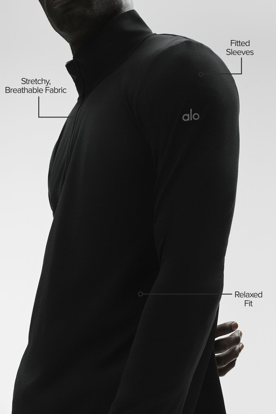 Conquer 1/4 Zip Reform Long Sleeve - Black image 2