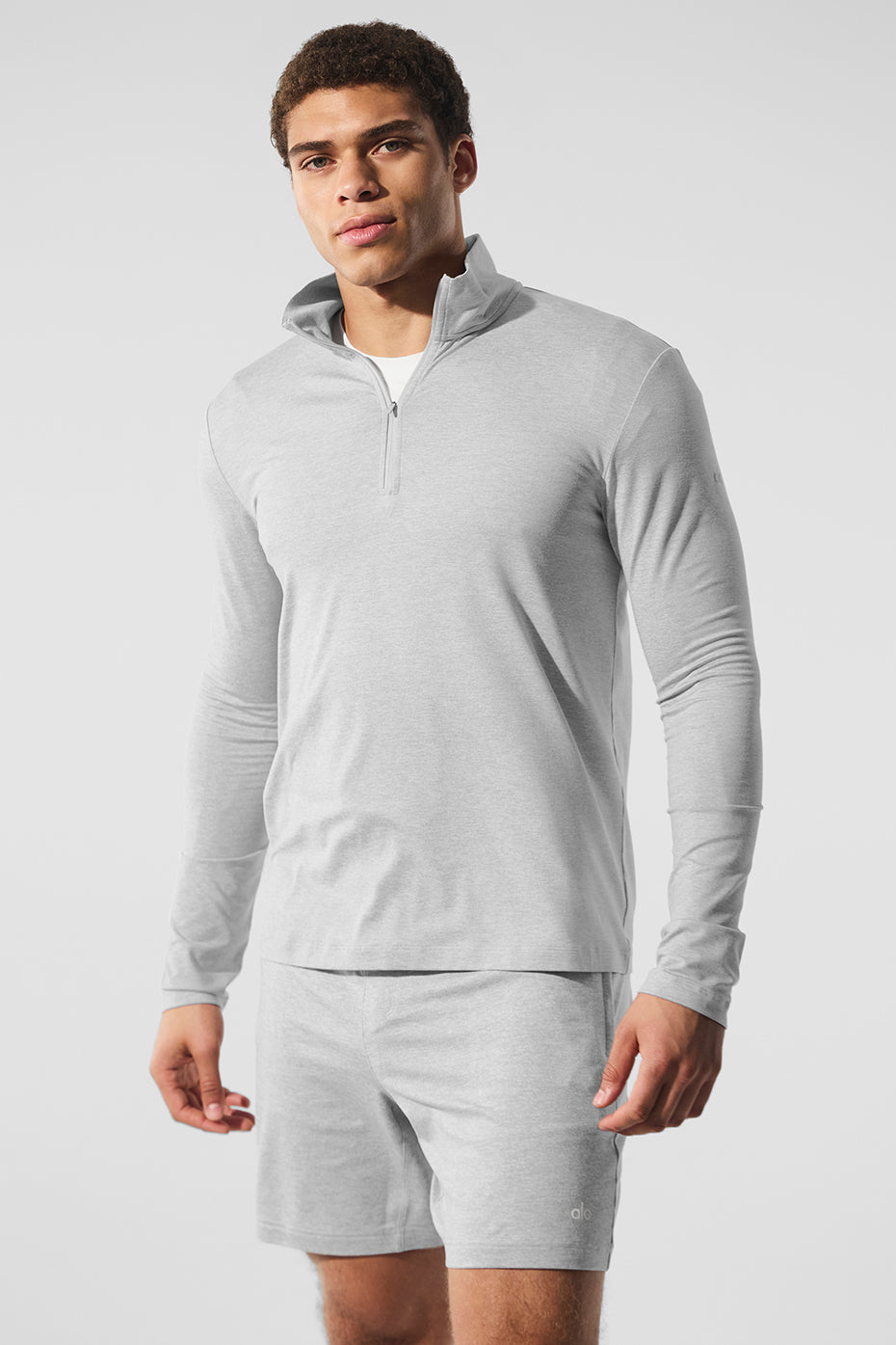 Conquer 1/4 Zip Reform Long Sleeve - Athletic Heather Grey image 3