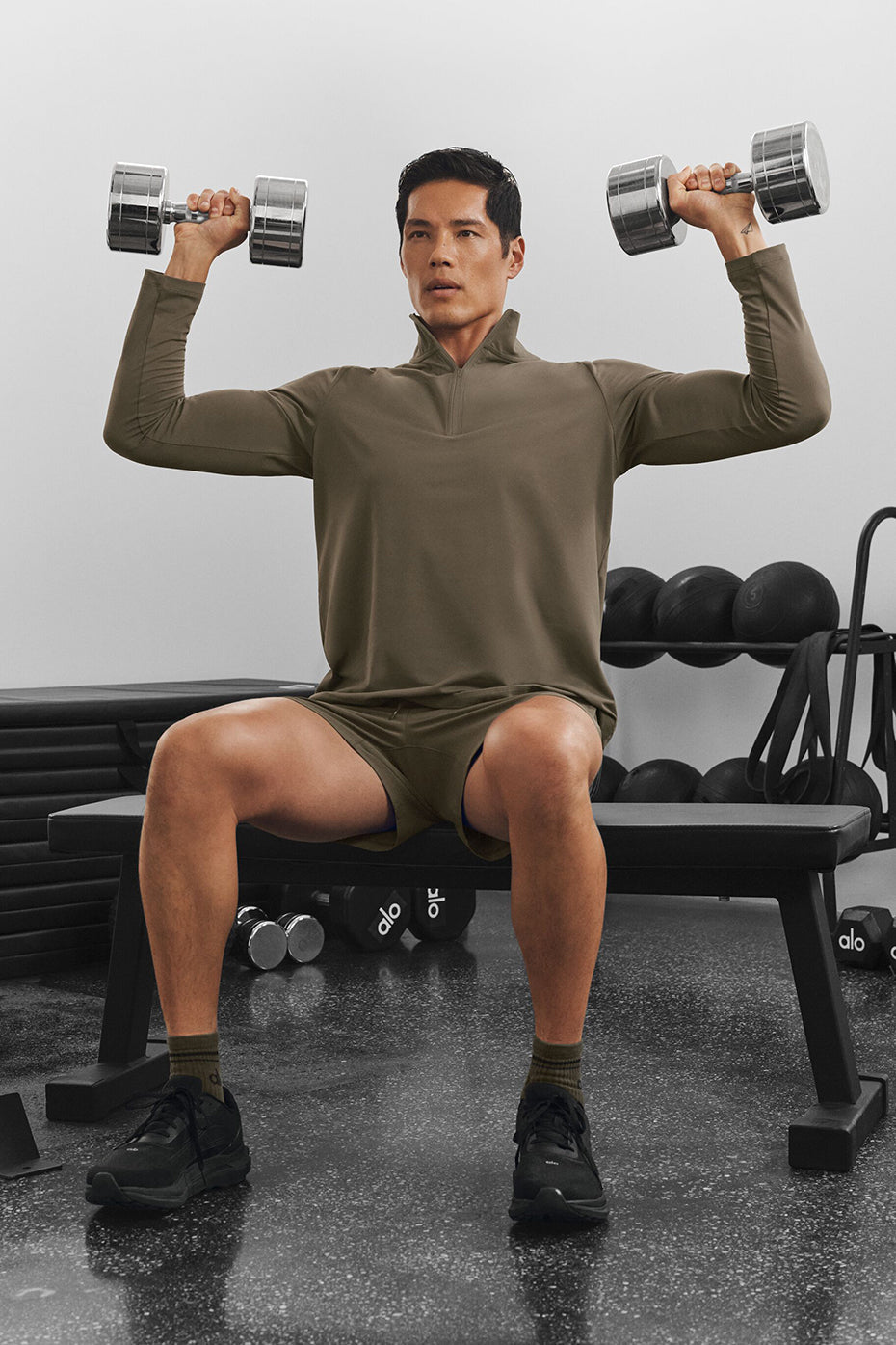 Conquer 1/4 Zip Reform Long Sleeve - Olive Tree image 1