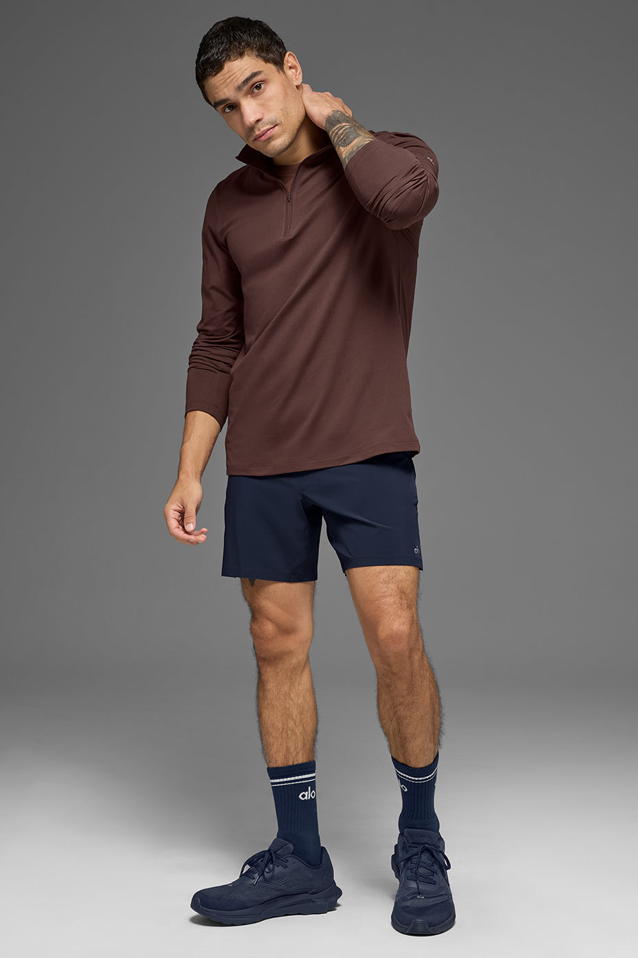 Conquer 1/4 Zip Reform Long Sleeve - Brownstone image 5