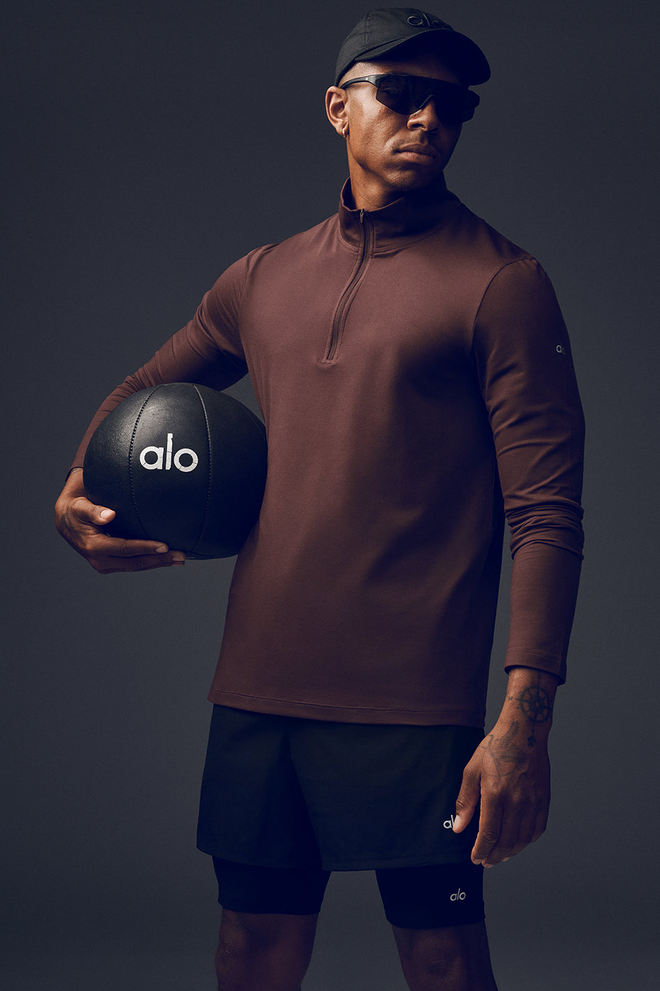 Conquer 1/4 Zip Reform Long Sleeve - Brownstone image 1