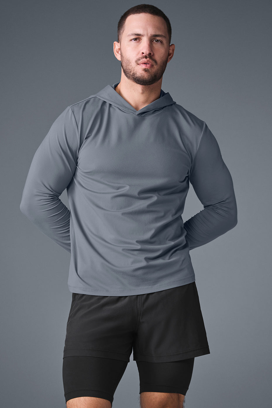 Conquer Reform Long Sleeve With Hood - Steel Grey image 1