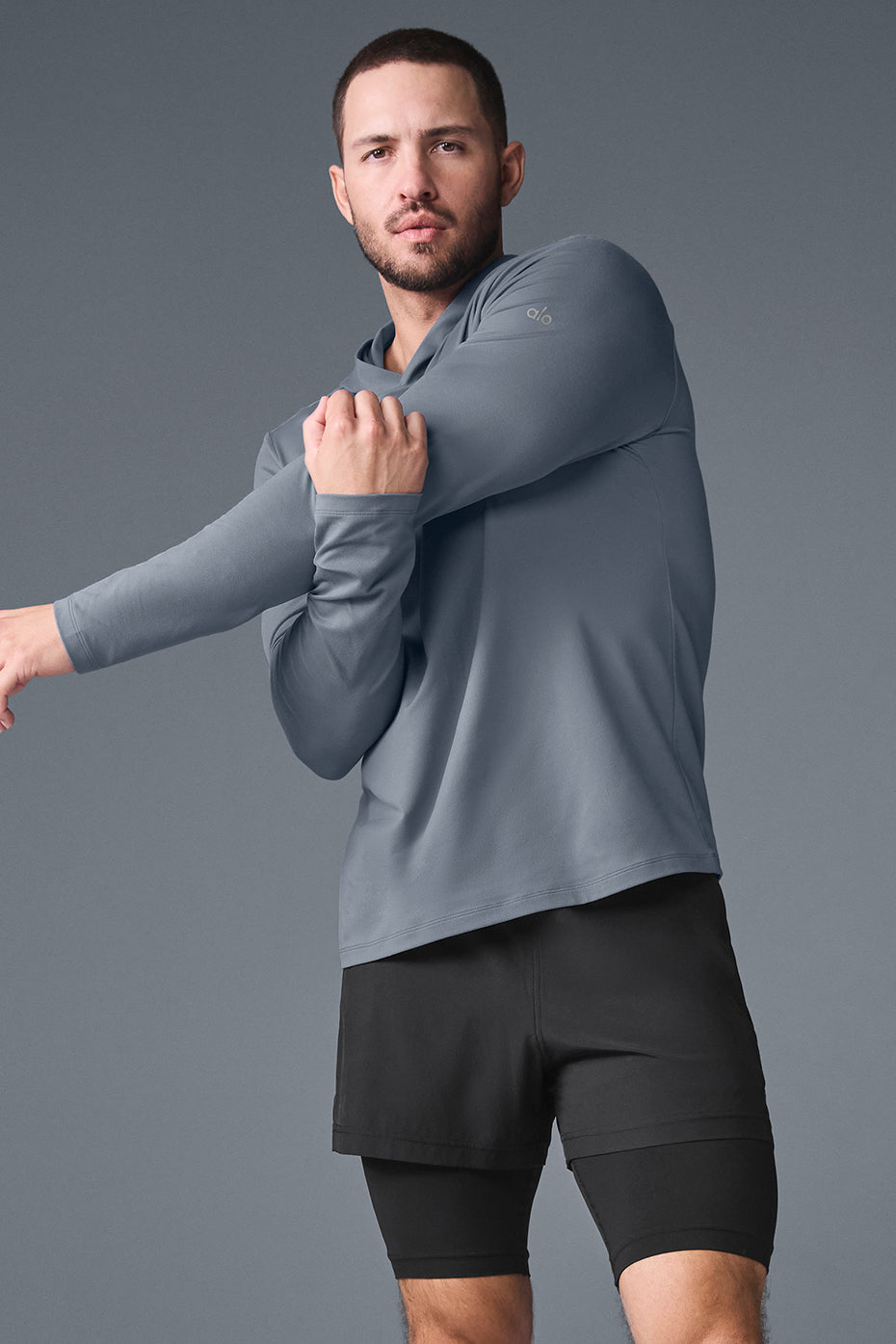 Conquer Reform Long Sleeve With Hood - Steel Grey image 5