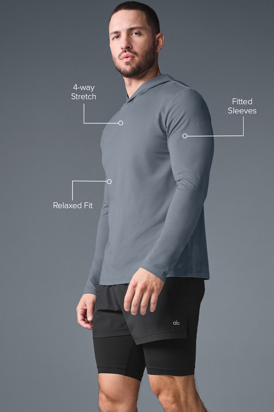Conquer Reform Long Sleeve With Hood - Steel Grey image 2