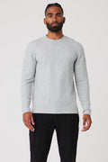 Micro Waffle Fast Break Long Sleeve Tee - Athletic Heather Grey image 1
