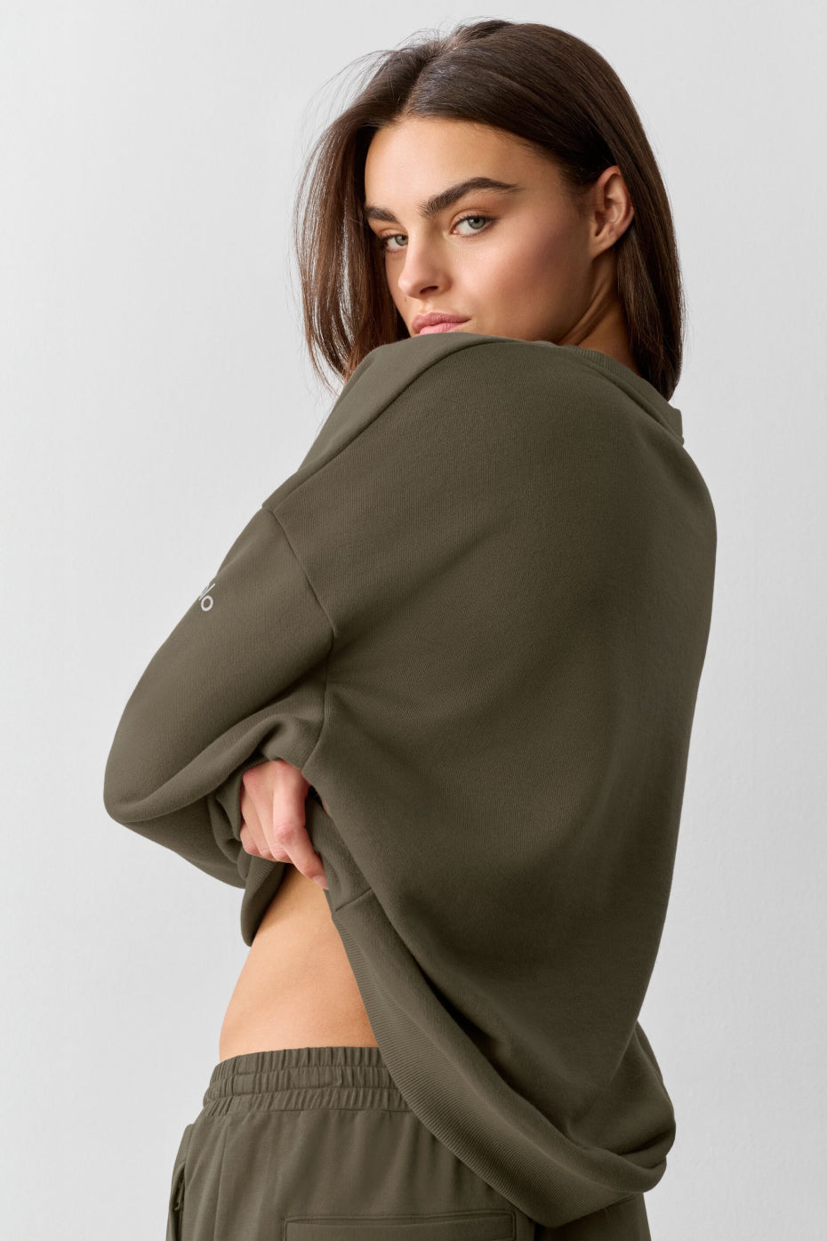 Chill Crew Neck Pullover - Olive Tree image 2