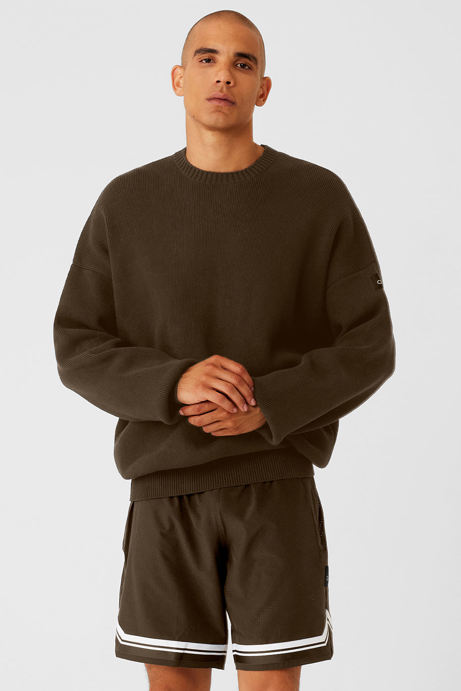 Scholar Crew Neck Sweater - Espresso image 1