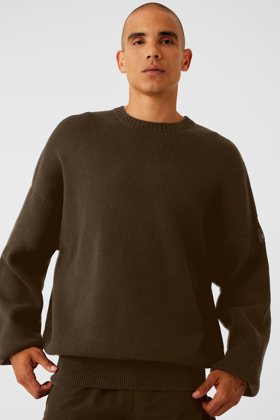 Scholar Crew Neck Sweater - Espresso image 4