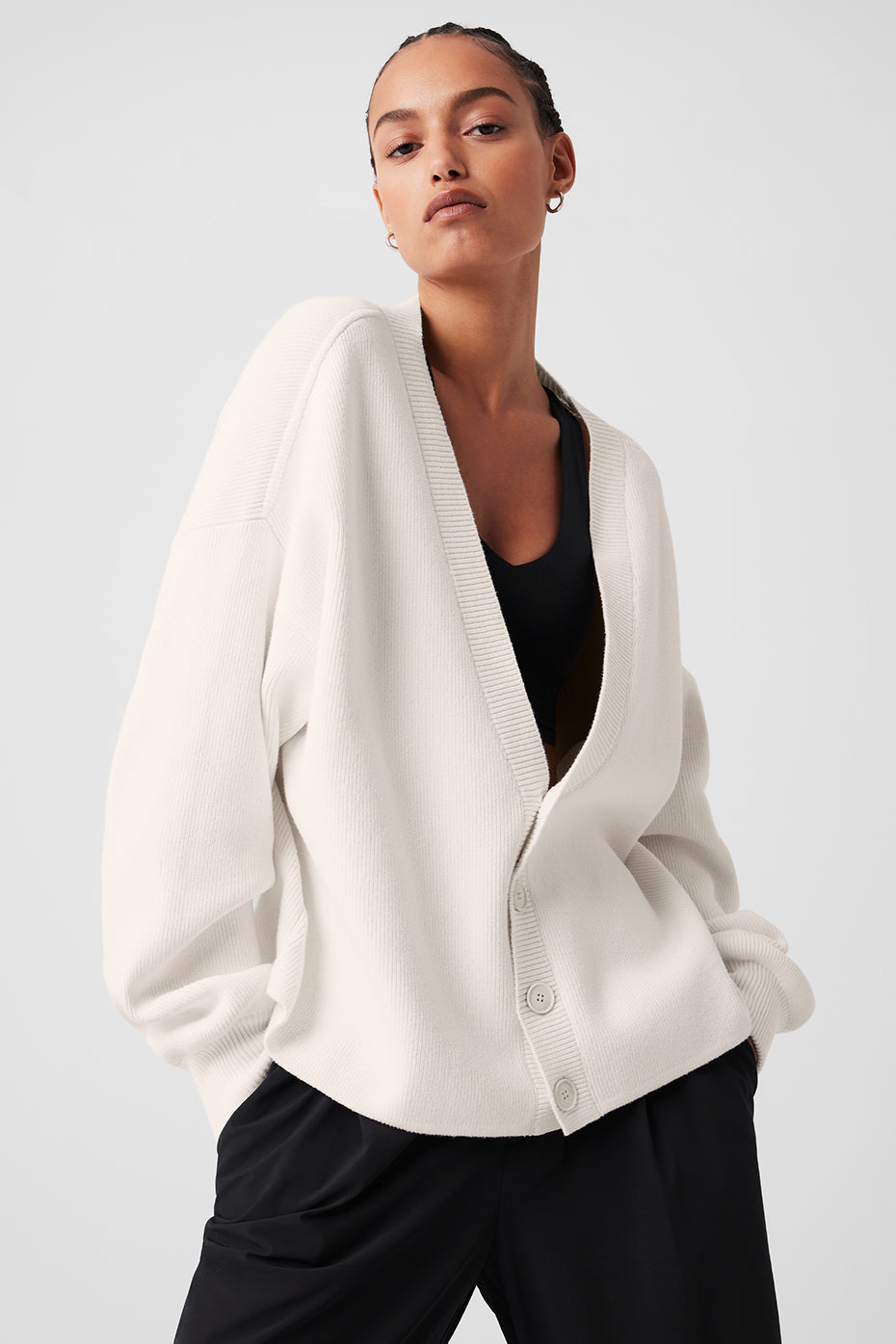 Scholar Cardigan Sweater - Ivory image 4