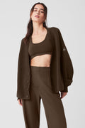 Scholar Cardigan Sweater - Espresso image 1