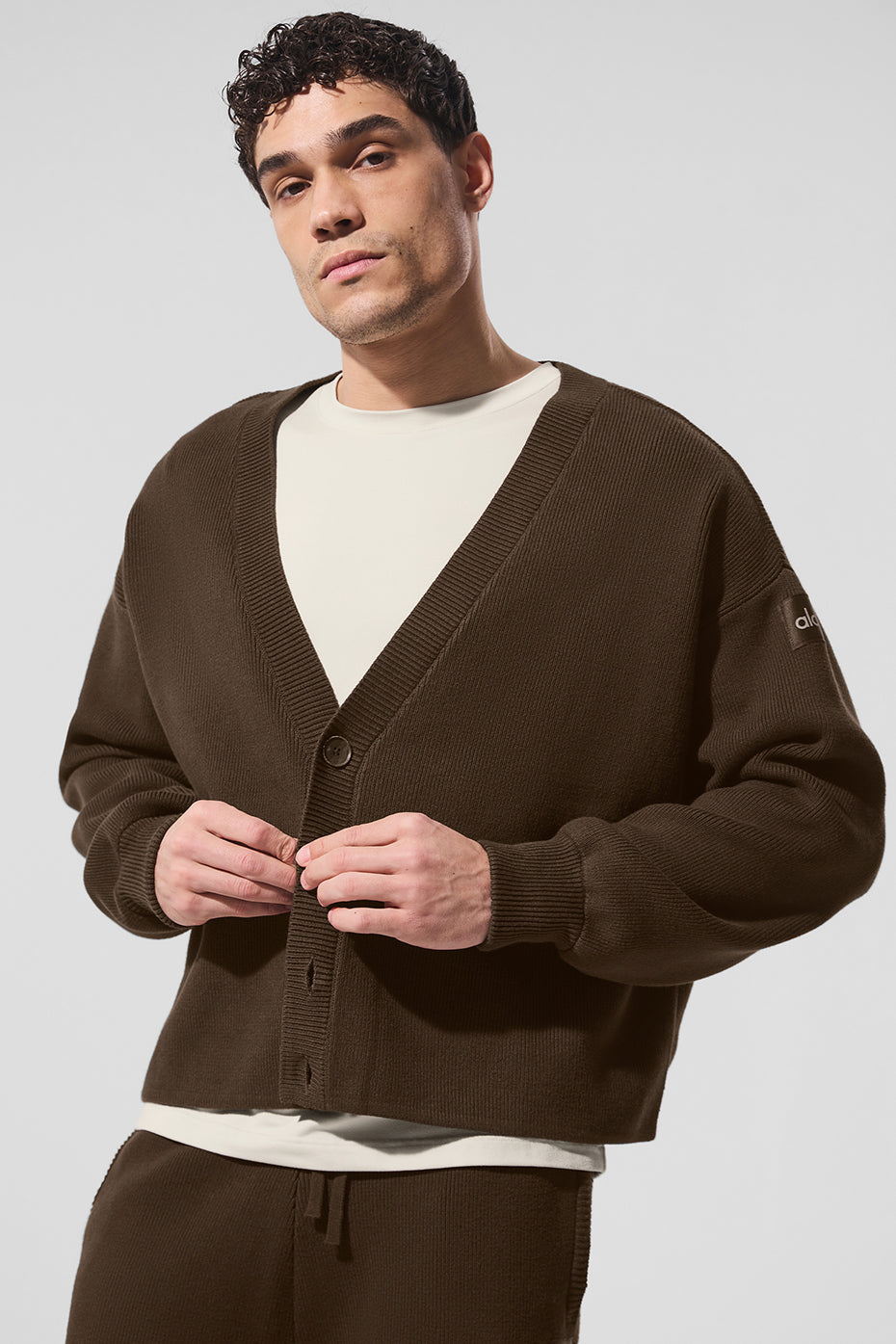 Scholar Cardigan Sweater - Espresso image 1
