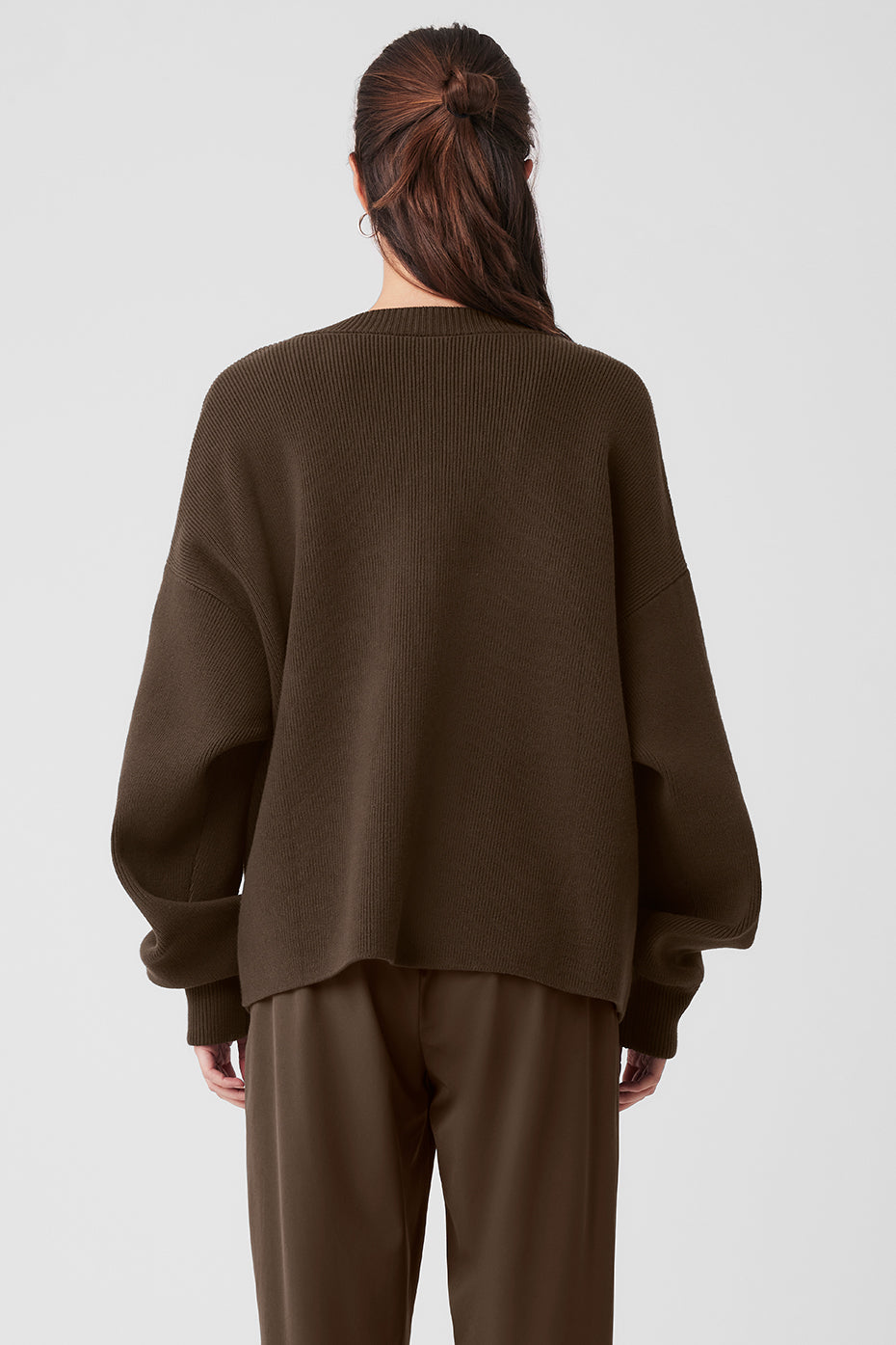 Scholar Cardigan Sweater - Espresso image 2
