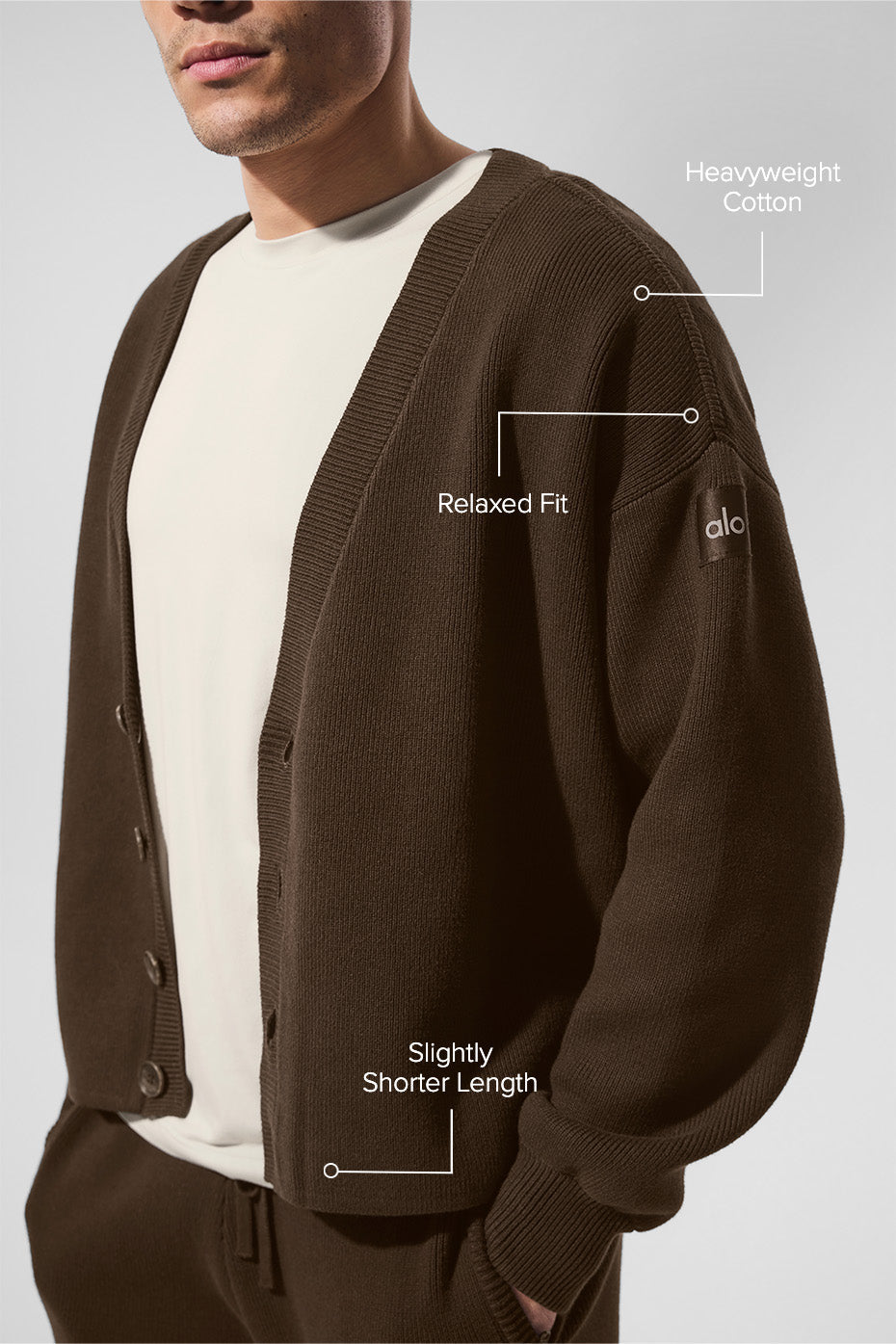 Scholar Cardigan Sweater - Espresso image 2