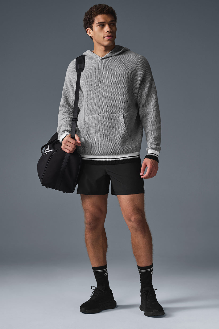 Sports Club Sweater Knit Hoodie - Athletic Heather Grey image 4