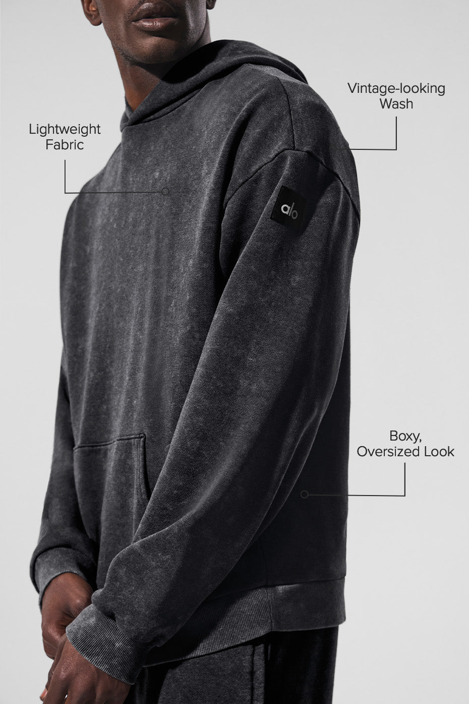 Chill Vintage Wash Hoodie - Black Wash image 2
