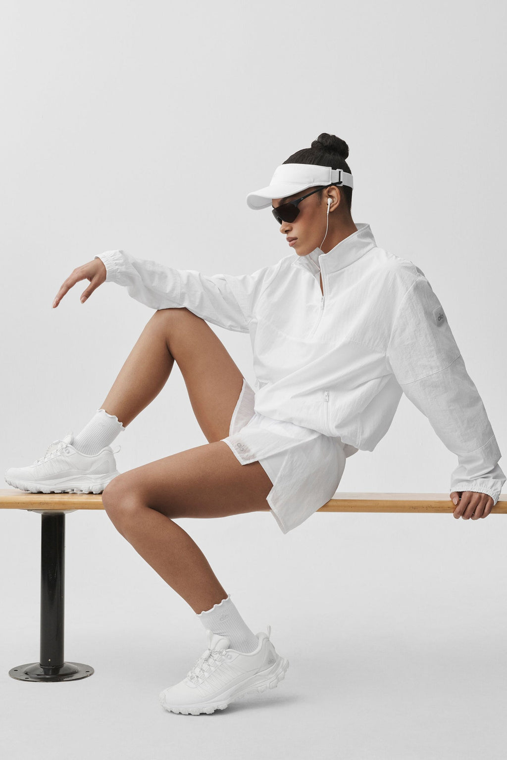 Light Weight Takeaway Track Pullover - White image 4