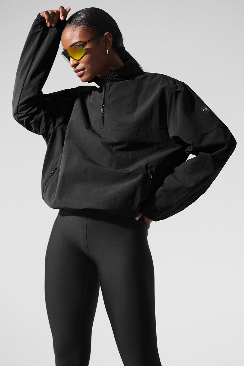 Light Weight Takeaway Track Pullover - Black image 1