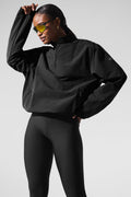 Light Weight Takeaway Track Pullover - Black image 1