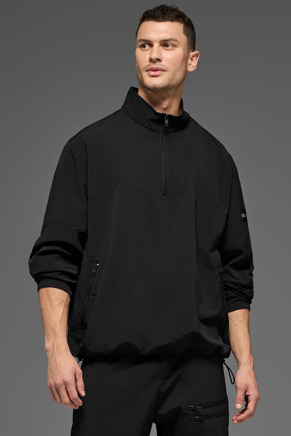 Light Weight Takeaway Track Pullover - Black image 2