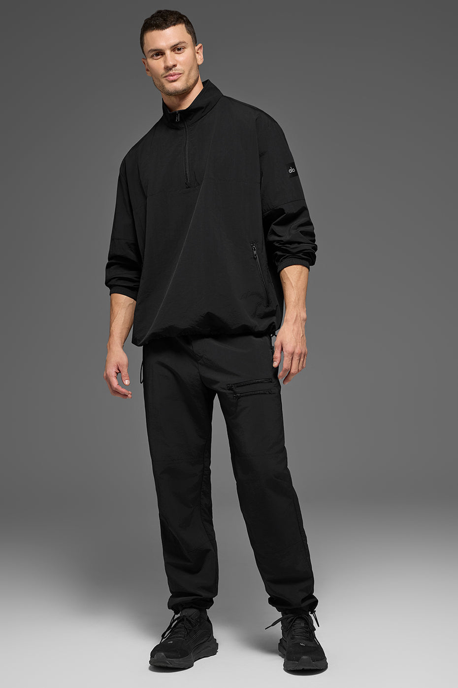 Light Weight Takeaway Track Pullover - Black image 5
