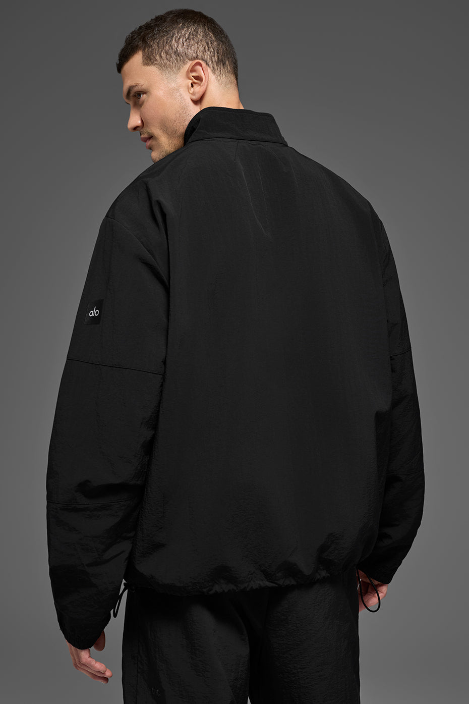 Light Weight Takeaway Track Pullover - Black image 3