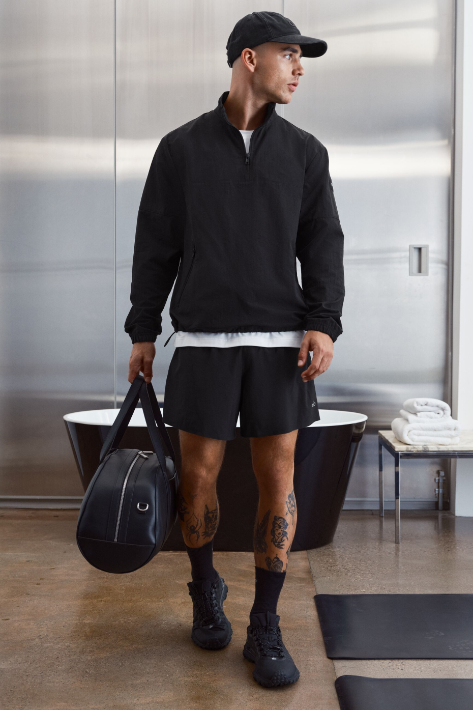 Light Weight Takeaway Track Pullover - Black image 1