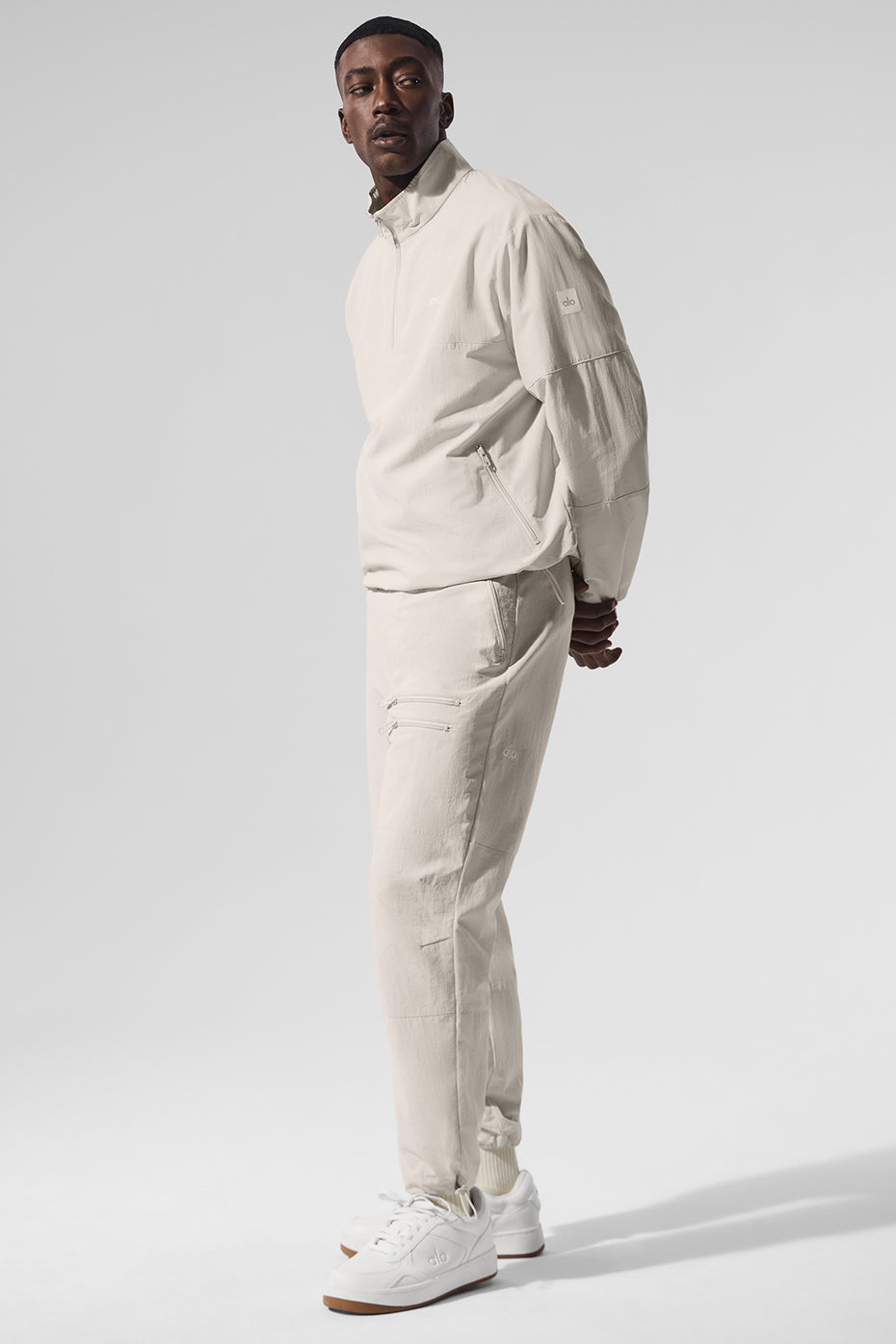 Light Weight Takeaway Track Pullover - Bone image 5
