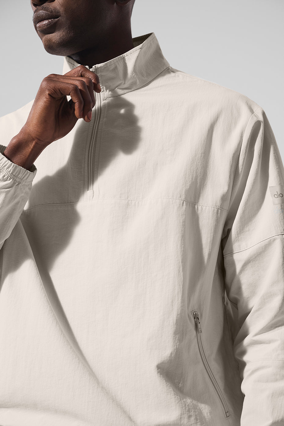 Light Weight Takeaway Track Pullover - Bone image 3