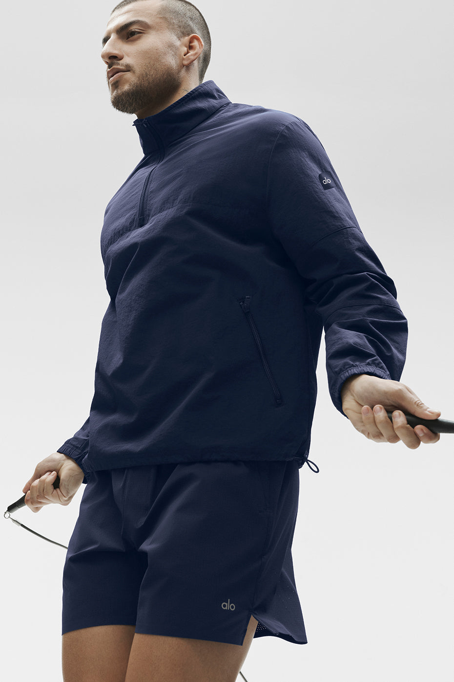 Light Weight Takeaway Track Pullover - Navy image 4