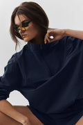 Light Weight Takeaway Track Pullover - Navy image 1