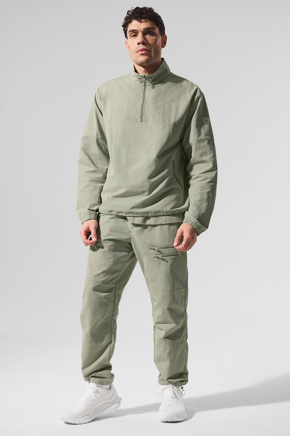 Light Weight Takeaway Track Pullover - Limestone image 4