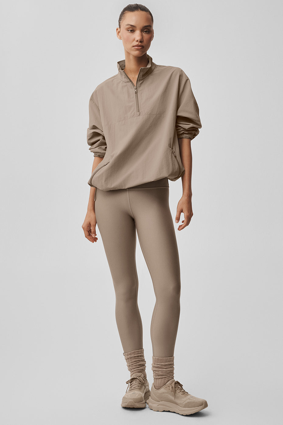 Light Weight Takeaway Track Pullover - Gravel image 4