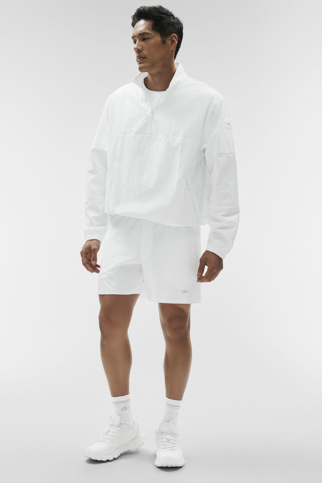 Light Weight Takeaway Track Pullover - White image 6