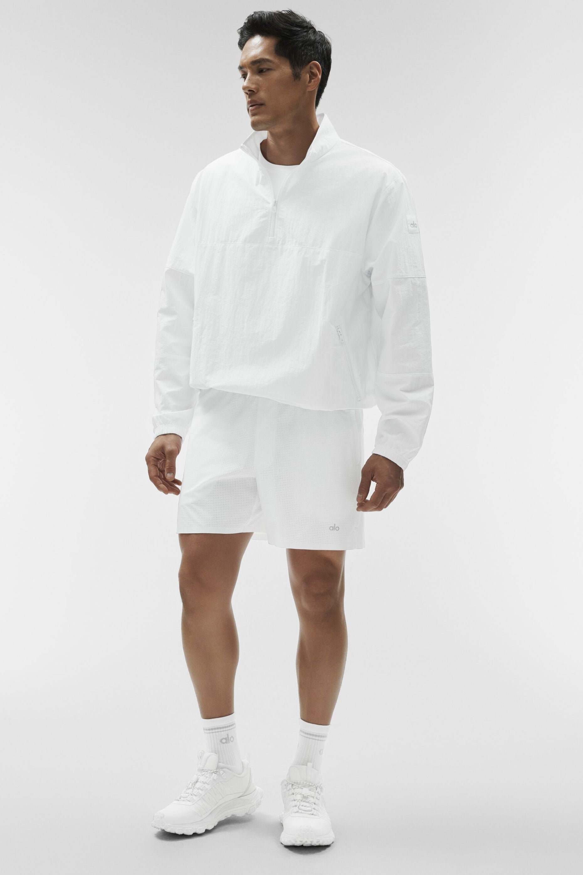 Light Weight Takeaway Track Pullover - White image 6
