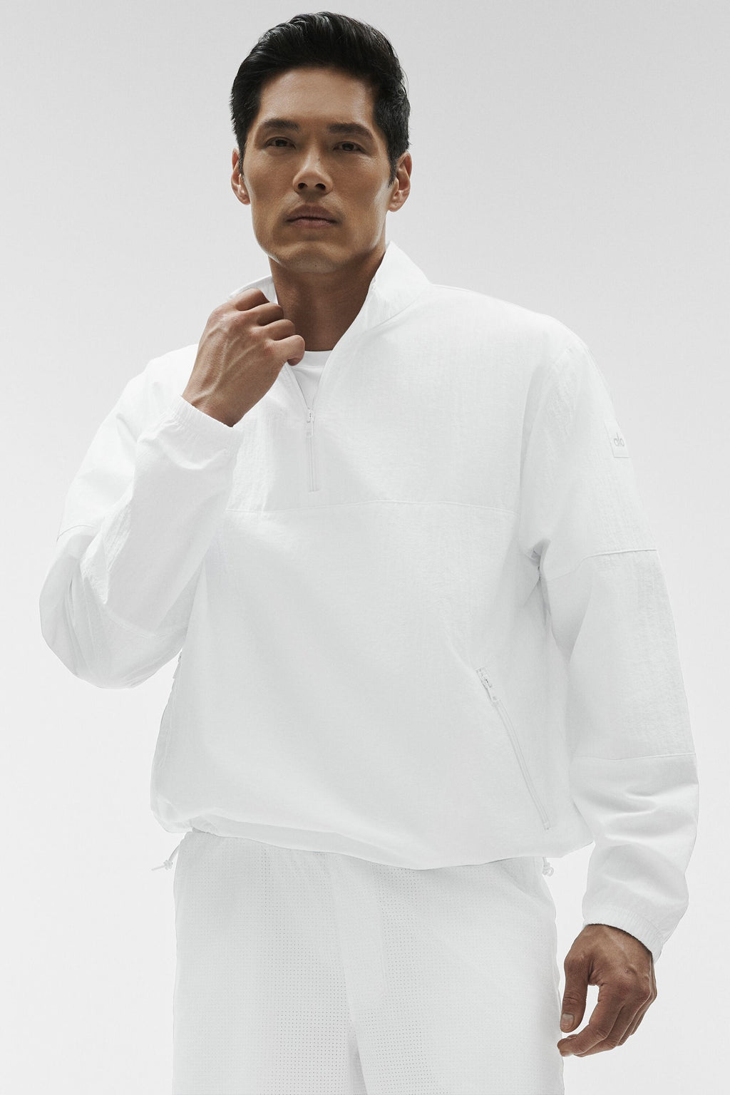 Light Weight Takeaway Track Pullover - White image 3