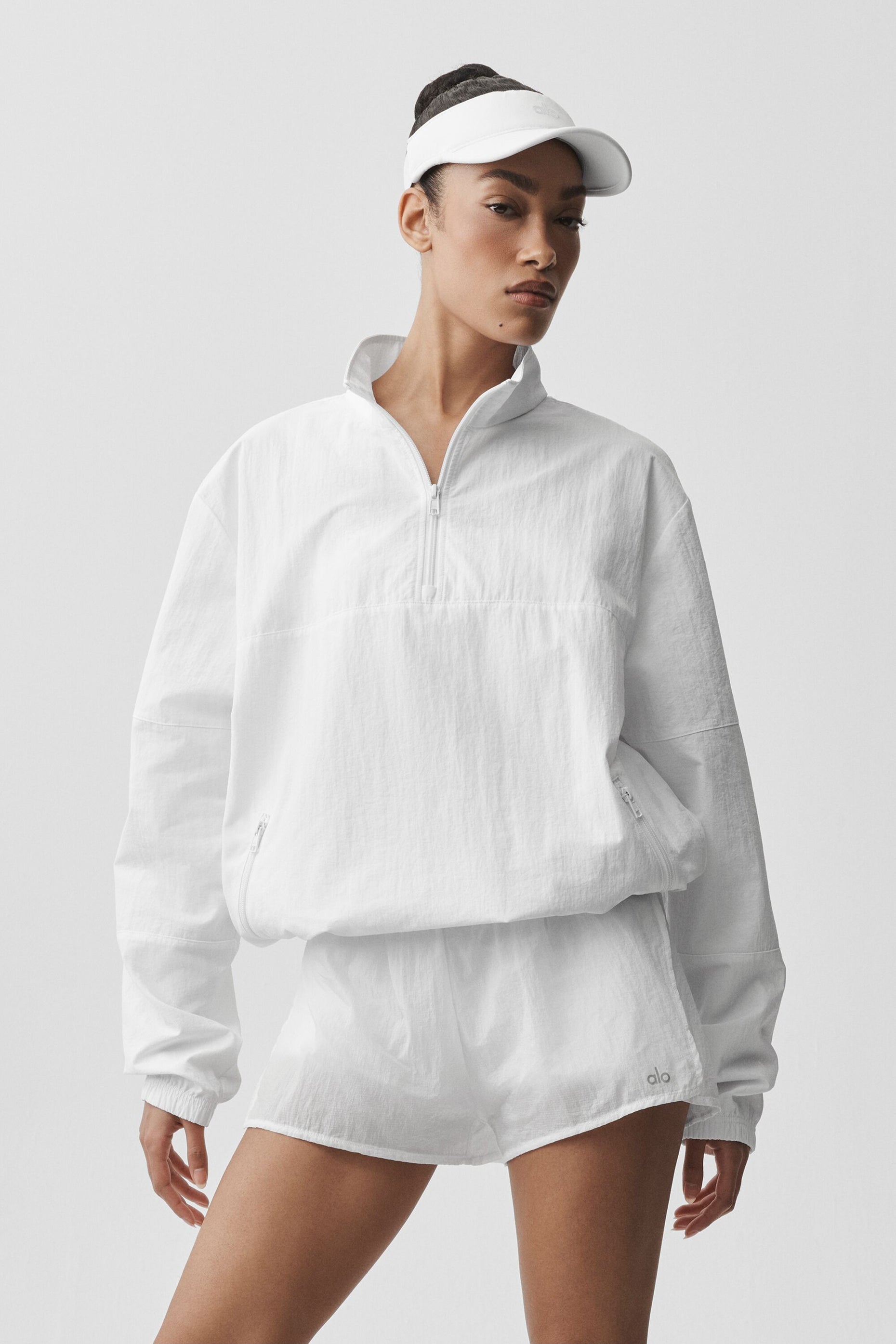 Light Weight Takeaway Track Pullover - White image 1