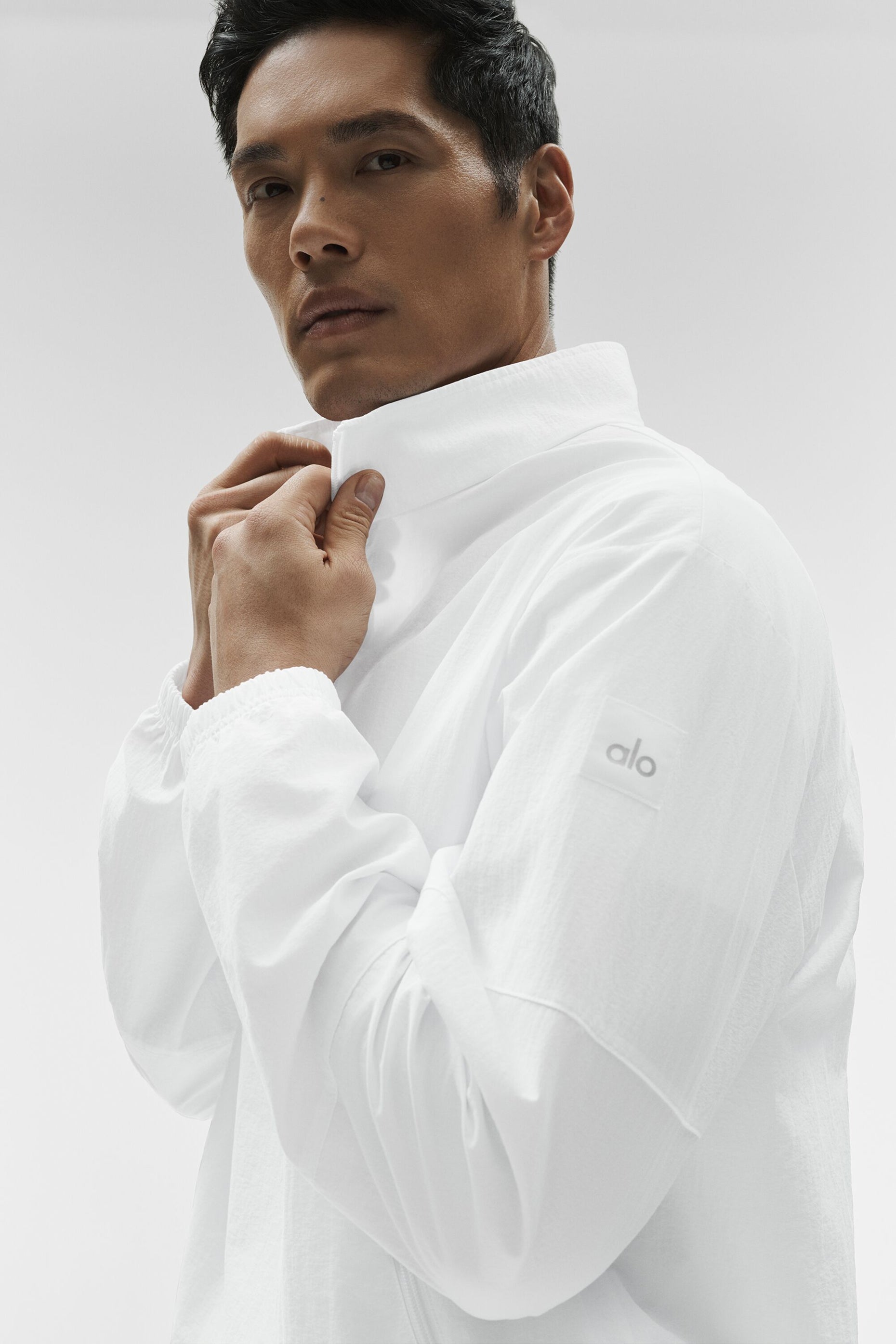 Light Weight Takeaway Track Pullover - White image 5