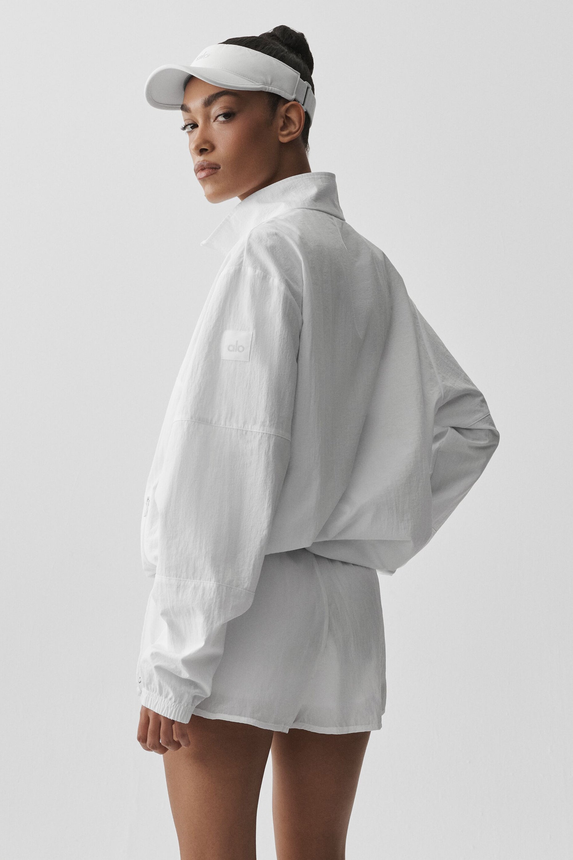 Light Weight Takeaway Track Pullover - White image 3