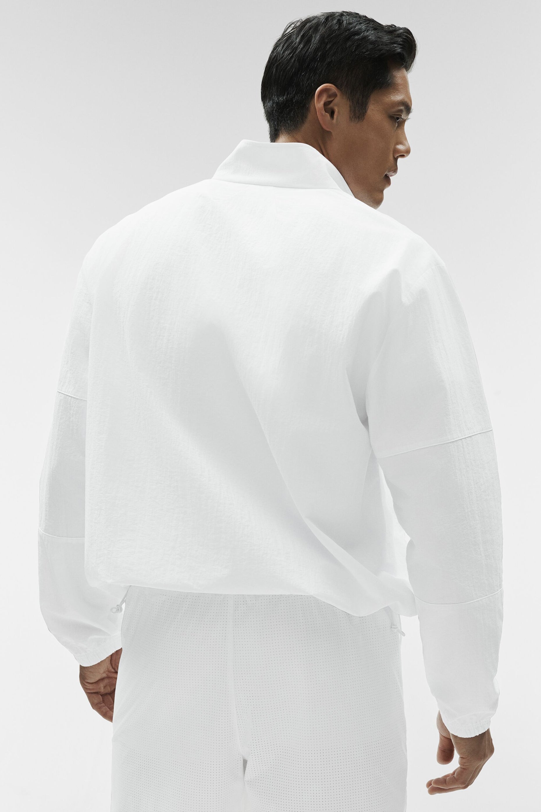 Light Weight Takeaway Track Pullover - White image 4