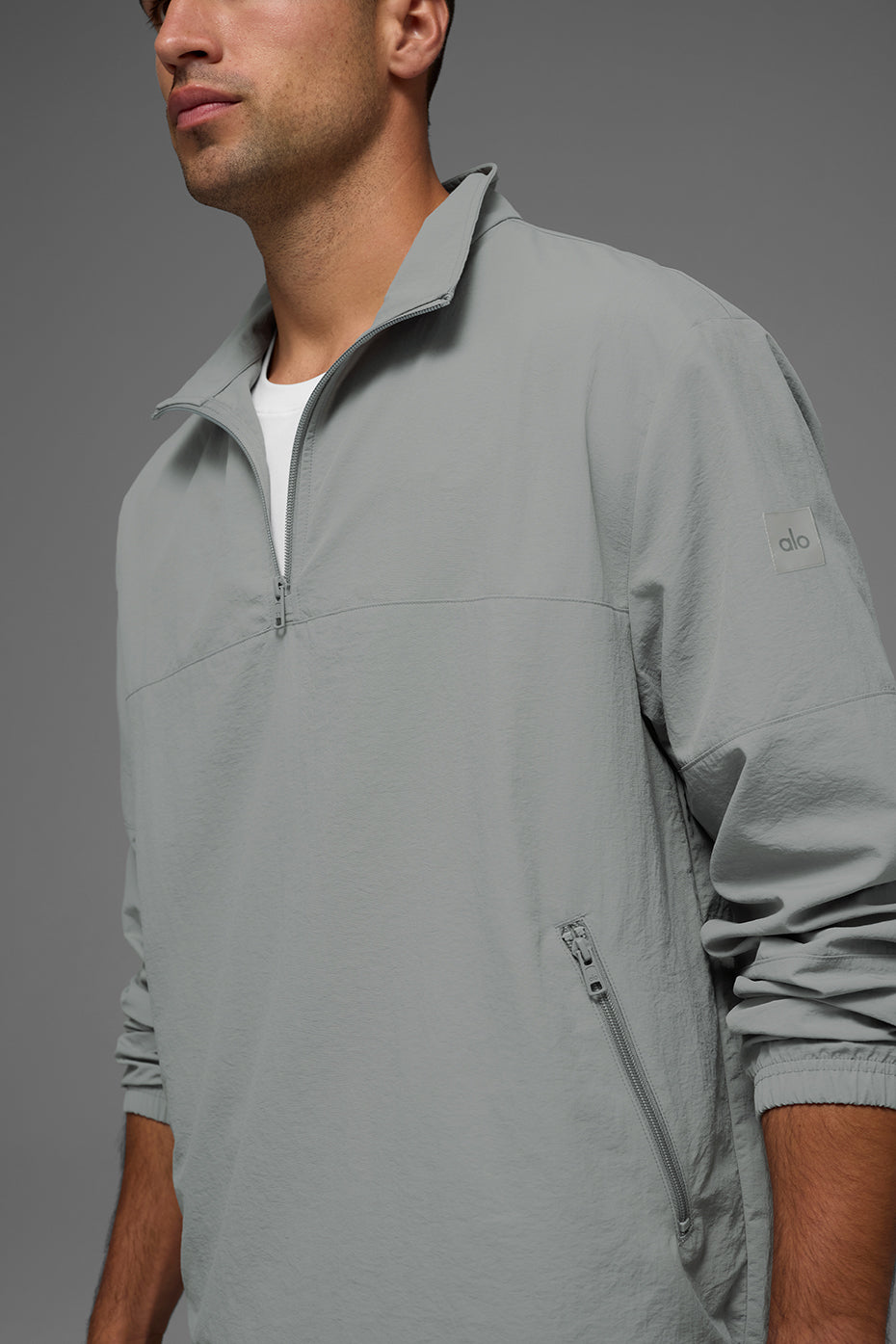 Light Weight Takeaway Track Pullover - Lunar Grey image 3