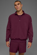Light Weight Takeaway Track Pullover - Burgundy image 1