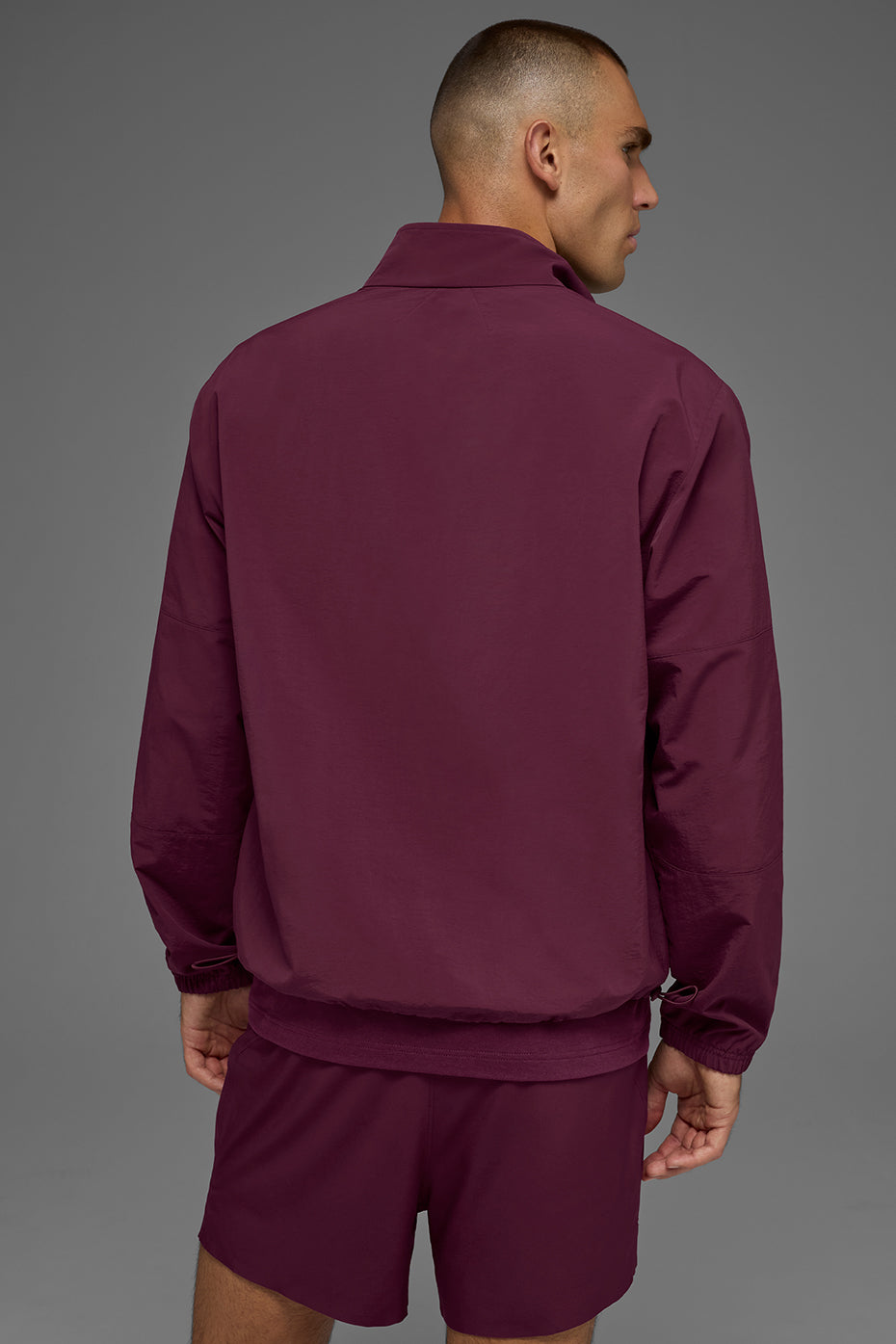 Light Weight Takeaway Track Pullover - Burgundy image 2